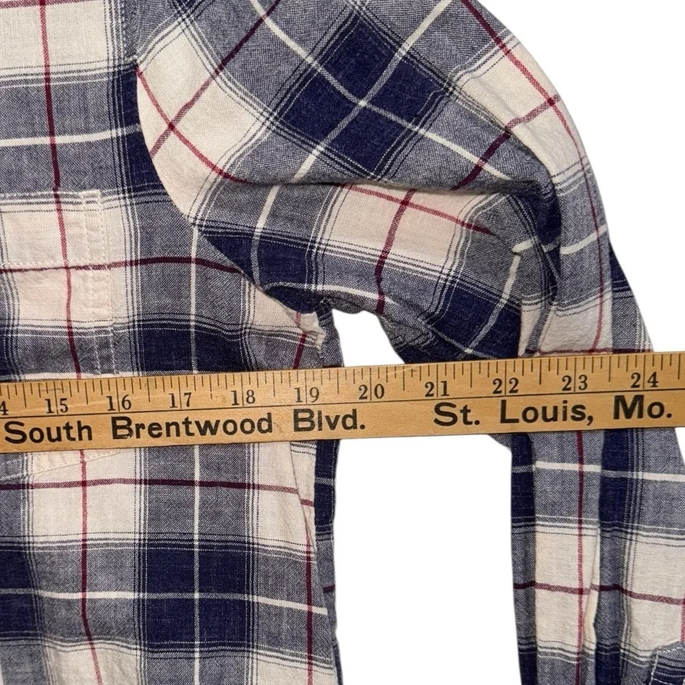 J.Crew Boy Fit Plaid Button Down Shirt Cotton Size Small - Picture 6 of 8